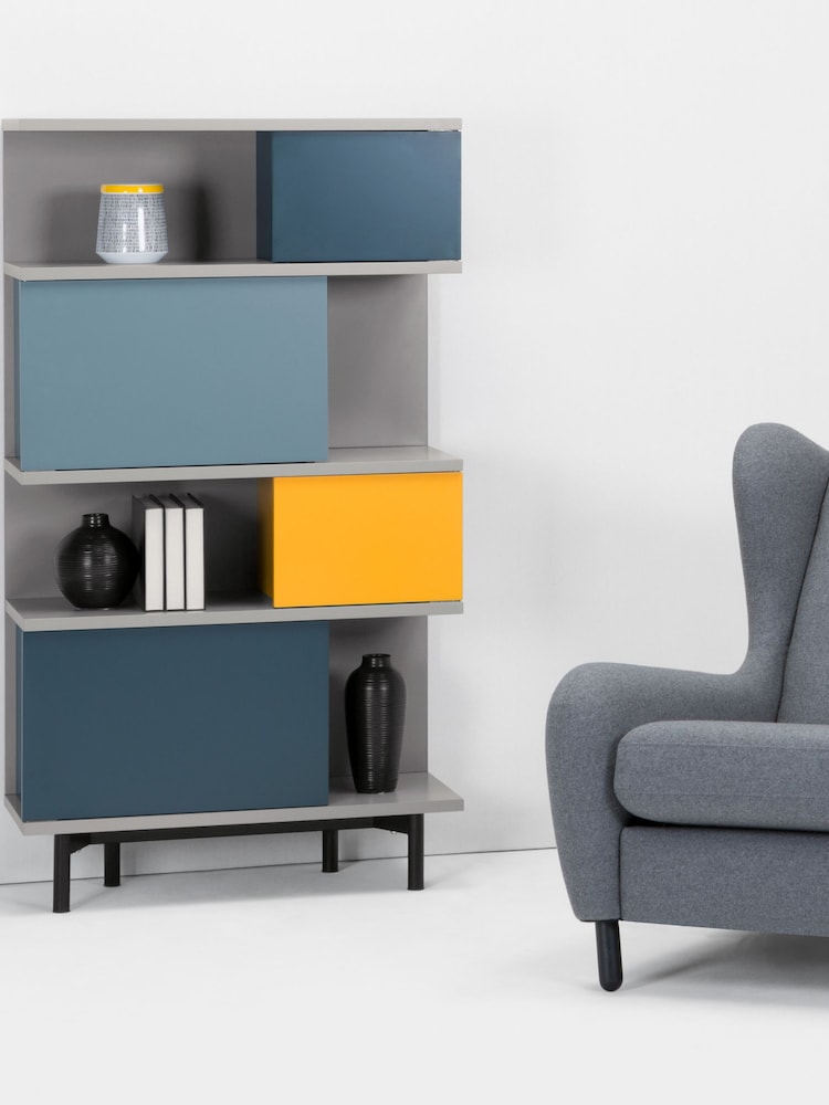 MADE.COM Blue Fowler Tall Shelving Unit - Image 2 of 8