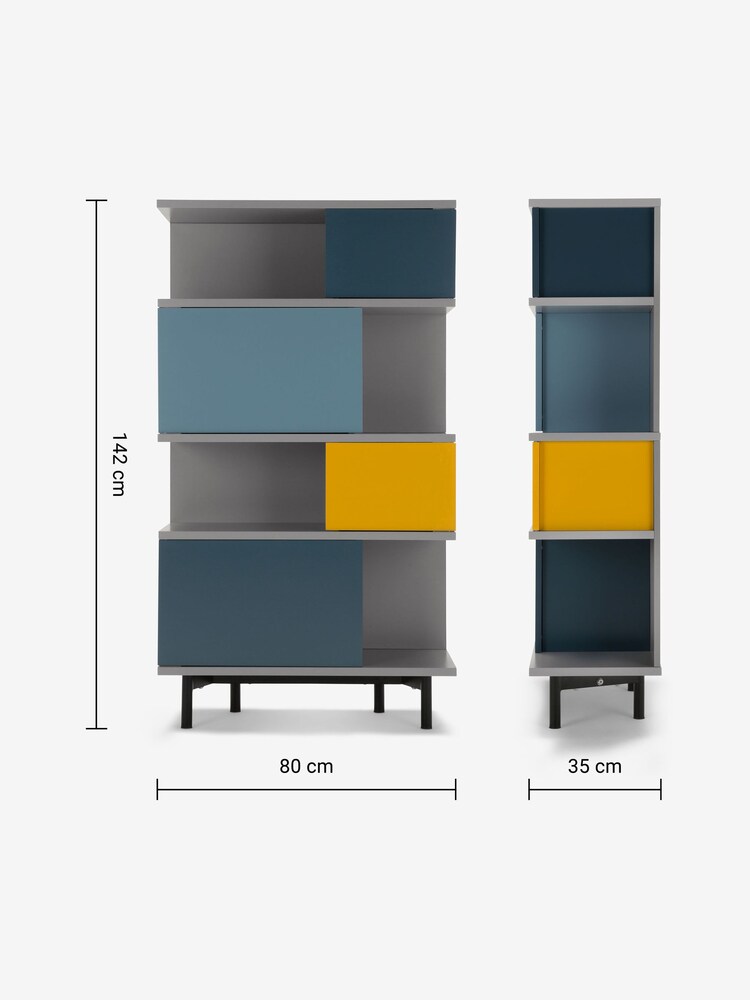 MADE.COM Blue Fowler Tall Shelving Unit - Image 8 of 8