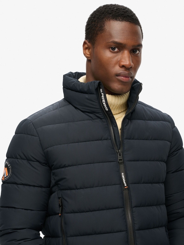 Superdry Eclipse Navy Fuji Emb Padded Jacket - Image 2 of 5