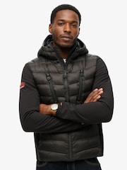 Superdry Black Hooded Storm Softshell Jacket - Image 1 of 6