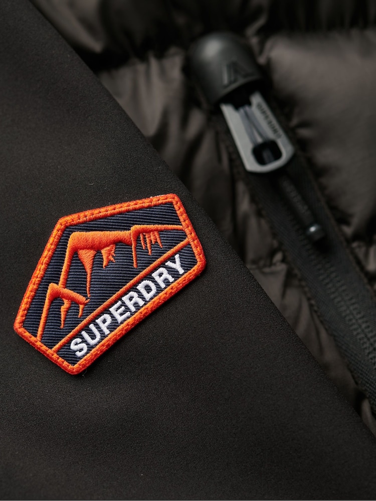 Superdry Black Hooded Storm Softshell Jacket - Image 6 of 6