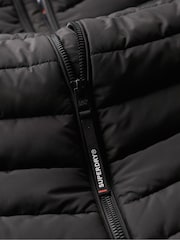 Superdry Black Hooded Fuji Sport Padded Gilet - Image 4 of 5