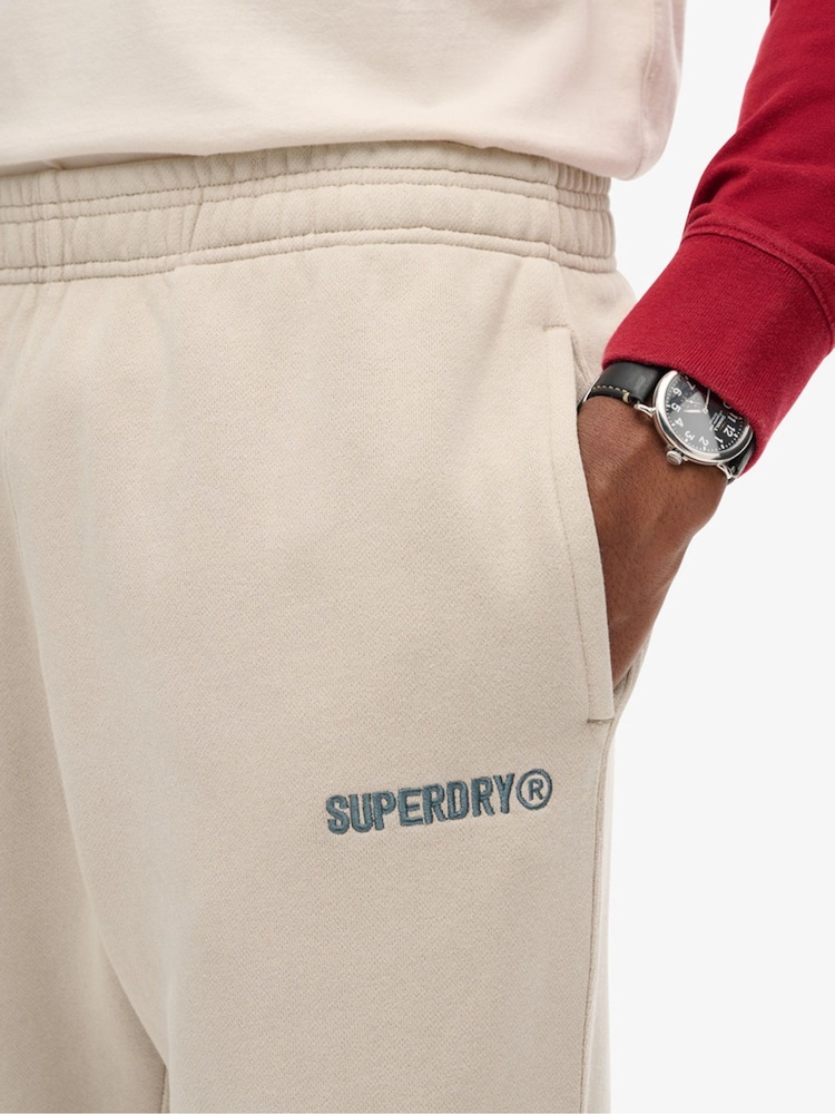 Superdry Chateau Grey Micro Logo Graphic Joggers - Image 4 of 6