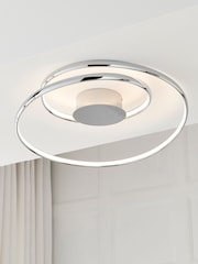 Chrome Eternity Flush Ceiling Light - Image 1 of 9
