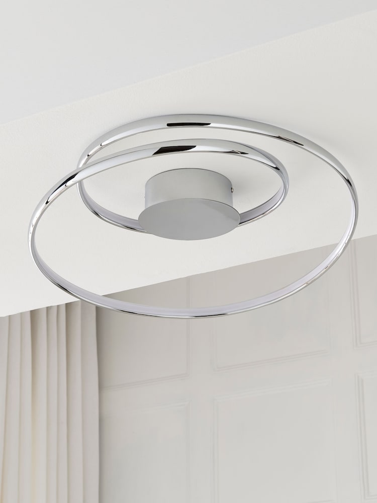 Chrome Eternity Flush Ceiling Light - Image 2 of 9