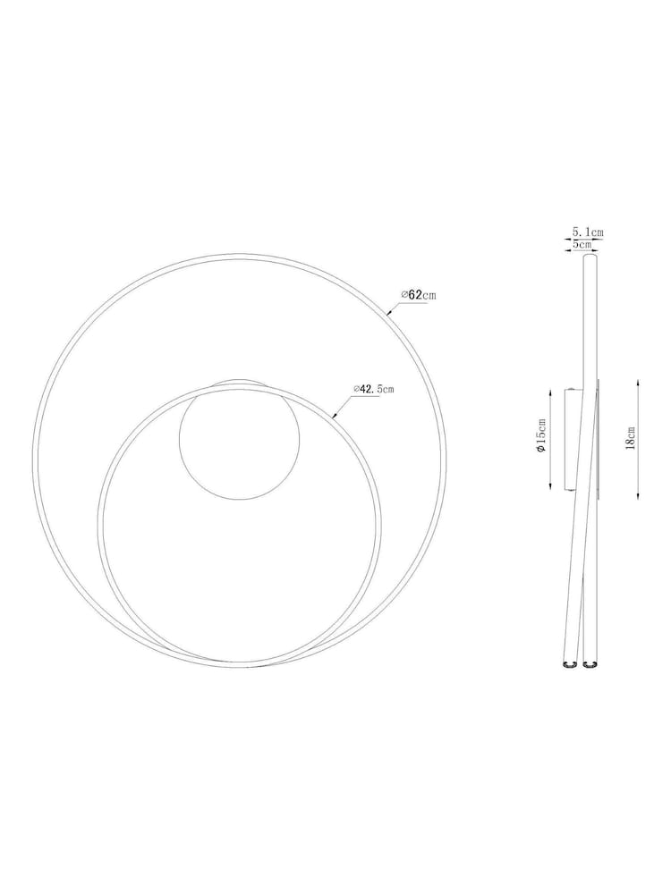 Chrome Eternity Flush Ceiling Light - Image 9 of 9