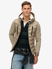 Superdry Timber Wolf Brown Hooded Storm Softshell Jacket - Image 1 of 4
