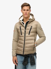 Superdry Timber Wolf Brown Hooded Storm Softshell Jacket - Image 2 of 4