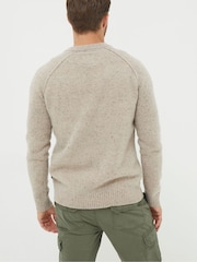 FatFace Natural Lambswool Crew Jumper - Image 2 of 4