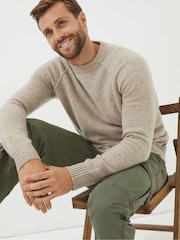 FatFace Natural Lambswool Crew Jumper - Image 3 of 4