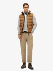 Superdry Tobacco Brown Sports Puffer Gilet - Image 3 of 7