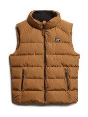Superdry Tobacco Brown Sports Puffer Gilet - Image 4 of 7