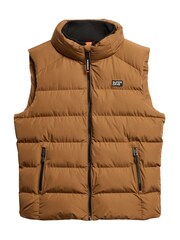 Superdry Tobacco Brown Sports Puffer Gilet - Image 5 of 7