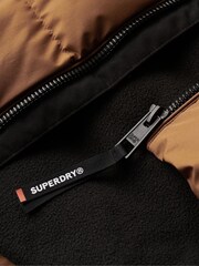 Superdry Tobacco Brown Sports Puffer Gilet - Image 6 of 7