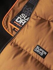 Superdry Tobacco Brown Sports Puffer Gilet - Image 7 of 7