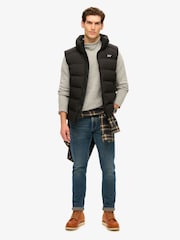 Superdry Black Sports Puffer Gilet - Image 2 of 5