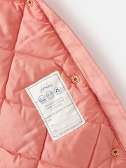 Joules Alix Pink Printed Waterproof Parka Coat - Image 6 of 6