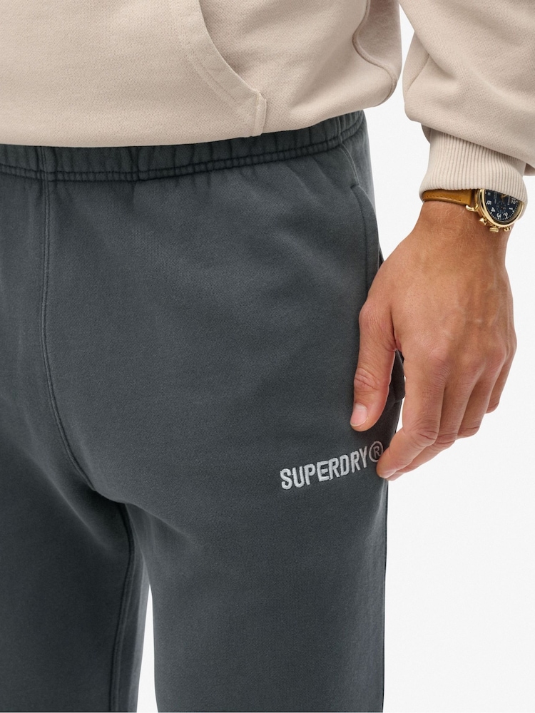 Superdry Ebony Micro Logo Graphic Joggers - Image 3 of 5