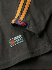 Черный - Superdry 100% Cotton Vintage Athletic Long Sleeve Striped T-Shirt - Image 6 of 6