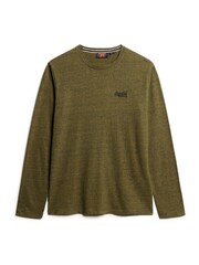 Superdry Green 100% Cotton Essential Logo Long Sleeve Top - Image 4 of 6
