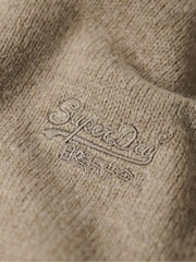 Superdry Light Brown Marl Slim Fit Essential Crew Jumper - Image 4 of 5