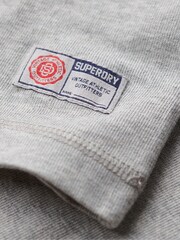 Superdry Grey Grandad Vintage Athletic Long Sleeve 100% Cotton T-Shirt - Image 5 of 6