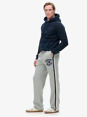 Superdry Vintage Sweat Light Grey Marl 100% Cotton Vintage Athletic Joggers - Image 2 of 5