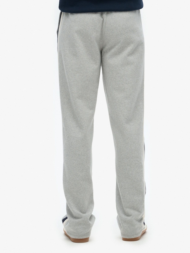 Superdry Vintage Sweat Light Grey Marl 100% Cotton Vintage Athletic Joggers - Image 4 of 5