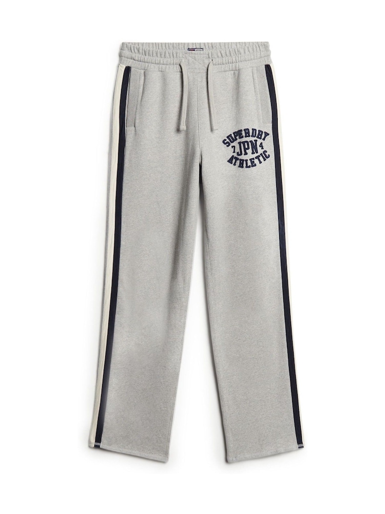 Superdry Vintage Sweat Light Grey Marl 100% Cotton Vintage Athletic Joggers - Image 5 of 5