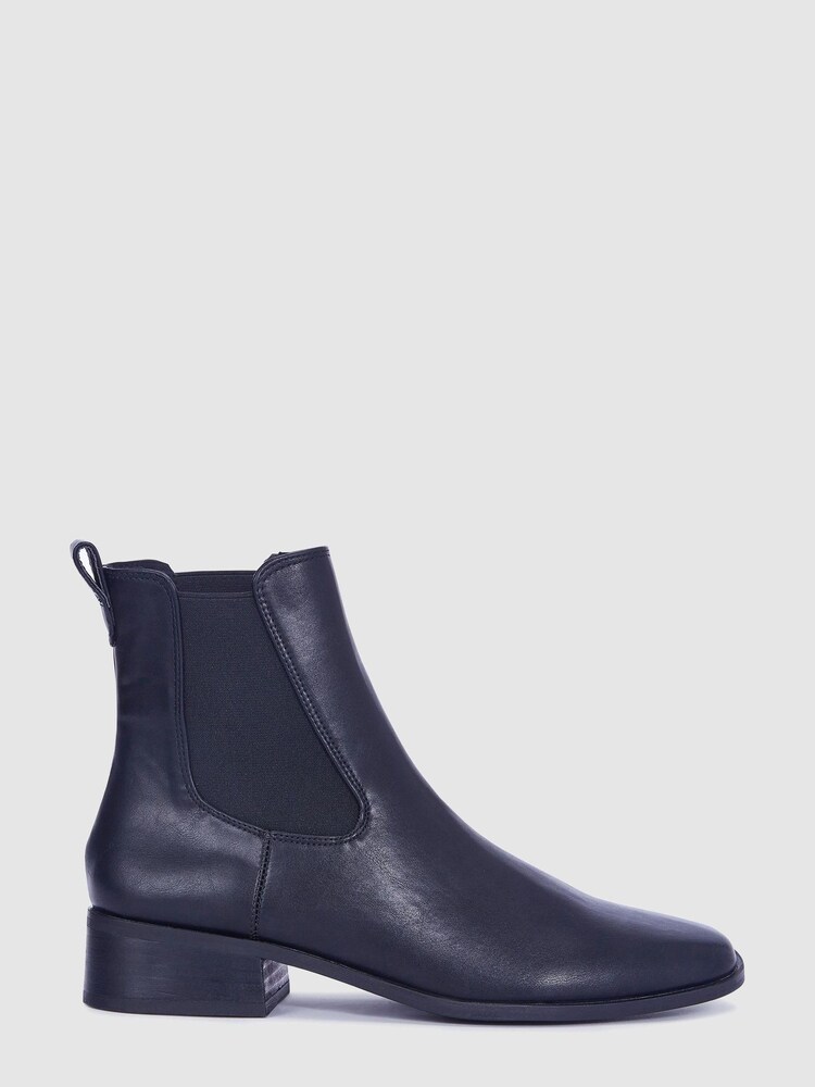 Novo Black Wide Fit Daishiro Flat Ankle Chelsea Boots - Image 2 of 4