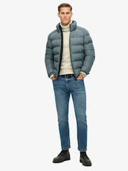 Superdry Blue Sports Puffer Jacket - Image 3 of 6