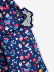 JoJo Maman Bébé Navy Blue Hedgerow Friends Button Front Dress - Image 4 of 5