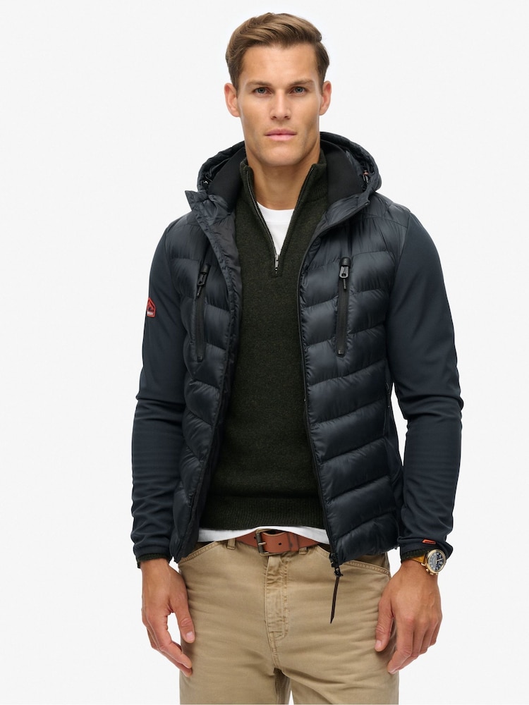 Superdry Eclipse Navy Hooded Storm Softshell Jacket - Image 1 of 5