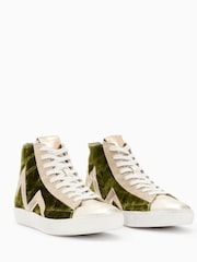 AllSaints Green Tundy Bolt High Tops - Image 2 of 5