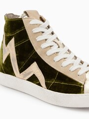 AllSaints Green Tundy Bolt High Tops - Image 5 of 5