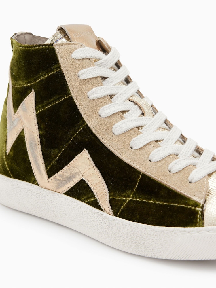 AllSaints Green Tundy Bolt High Tops - Image 5 of 5