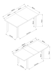 Grey Curtis Concrete Effect 6 to 8 Seater Extending Dining Table - Image 2 of 7