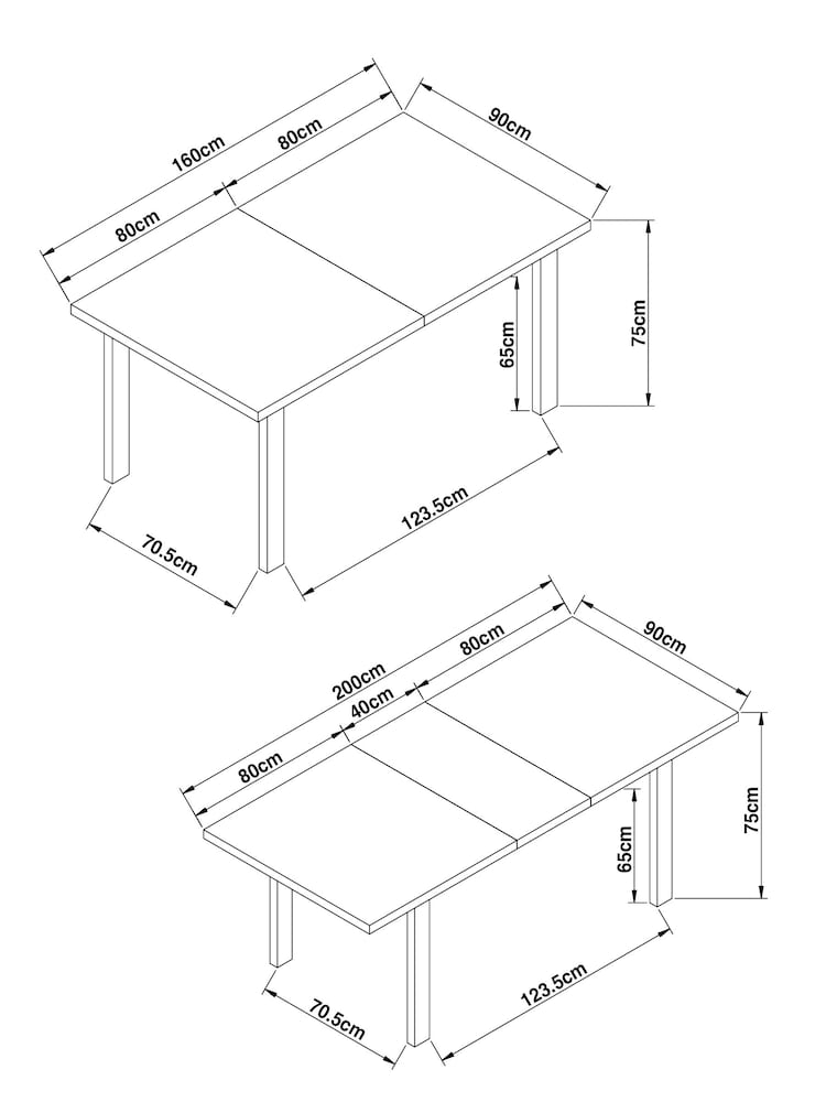 Grey Curtis Concrete Effect 6 to 8 Seater Extending Dining Table - Image 2 of 7