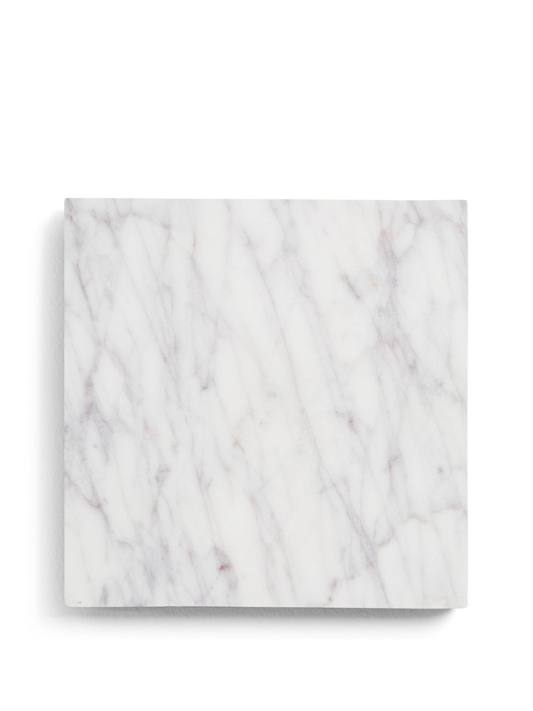 French Connection Natural Slatted and Solid Marble Top Large Stanton Sideboard - Image 9 of 9