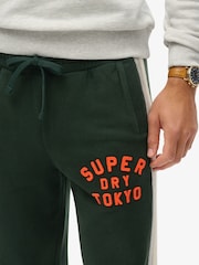 Superdry Academy Dark Green 100% Cotton Vintage Athletic Joggers - Image 3 of 4