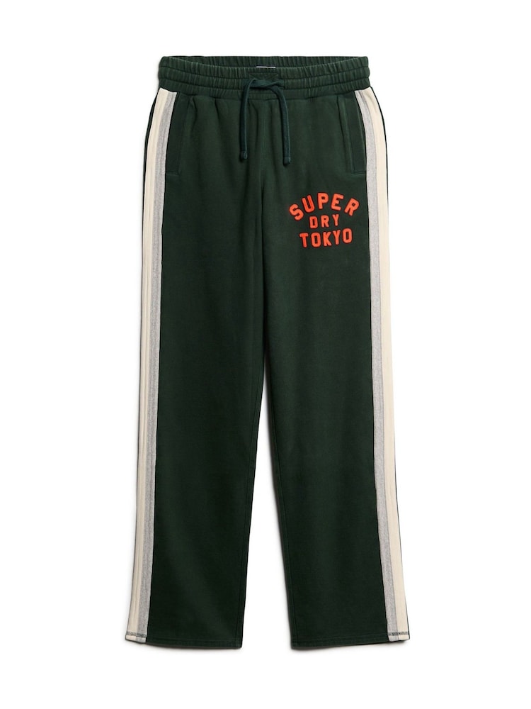 Superdry Academy Dark Green 100% Cotton Vintage Athletic Joggers - Image 4 of 4