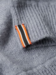 Superdry Cloud Grey Marl Slim Fit Essential Crew Jumper - Image 6 of 6