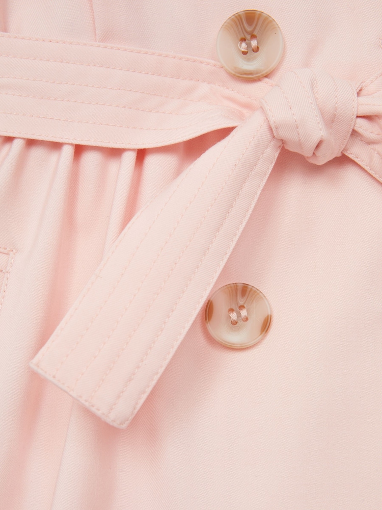 Reiss Pink Naomi Puff Sleeve Belted Dress - Image 8 of 8