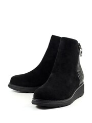 Lunar Alder Wedge Black Ankle Boots - Image 4 of 9