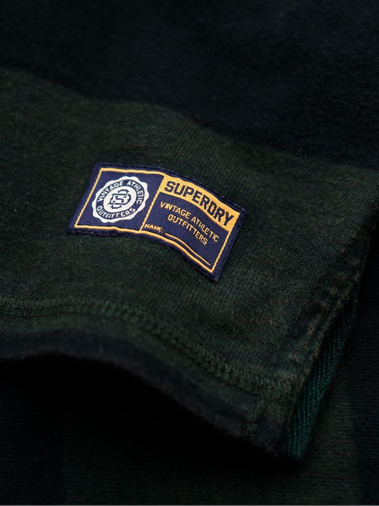 Superdry Black Vintage Athletic Relaxed Rugby Shirt - Image 6 of 6