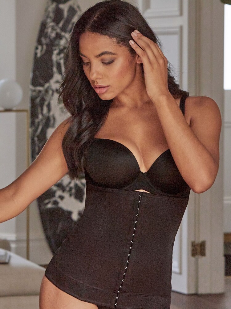 Pour Moi Black Lingerie Hourglass Shapewear Firm Tummy Control Waist Cincher - Image 1 of 3
