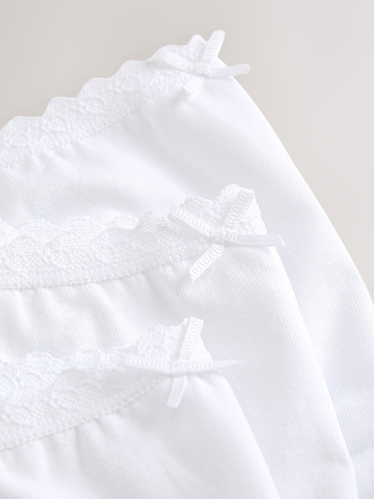 White Heart Lace Trim Briefs 7 Pack (1.5-16yrs) - Image 4 of 4