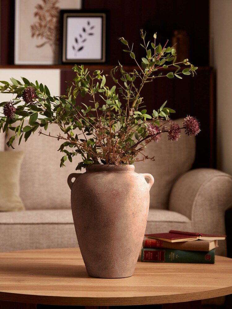 Terracotta Country Ceramic Lydford Medium Textured Flower Vase - Image 1 of 3 Terracotta Country Ceramic Lydford Medium Textured Flower Vase - Image 1 of 3