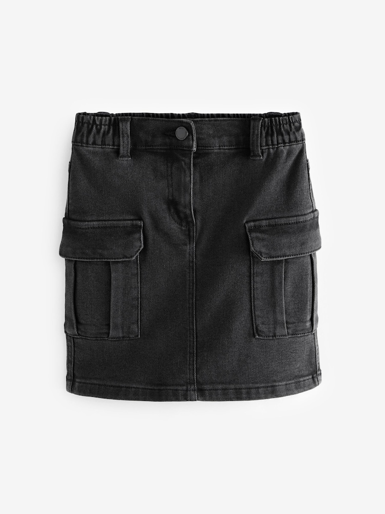 Grey Denim Cargo Skirt - Image 1 of 1