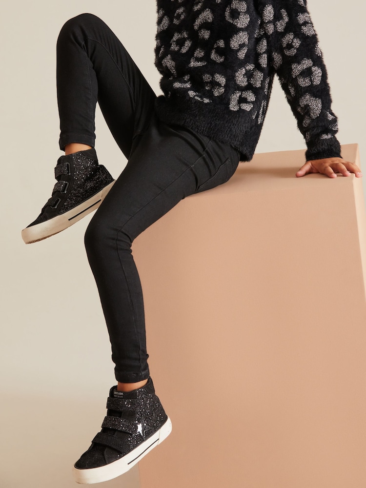 Black Denim Regular Length Jeggings (3-16yrs) - Image 1 of 1